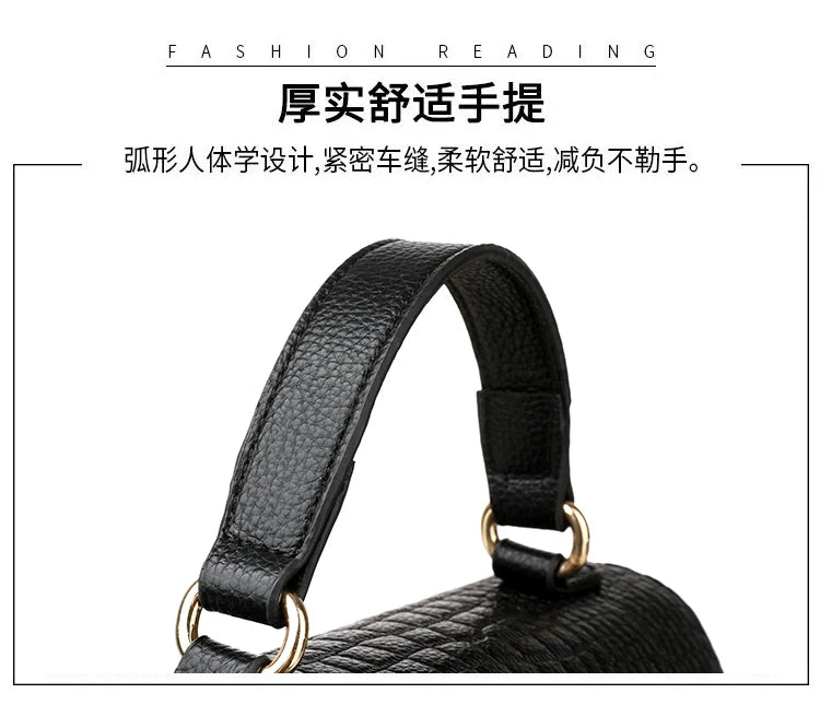 Large Capacity Leather Crossbody Handbag for Women