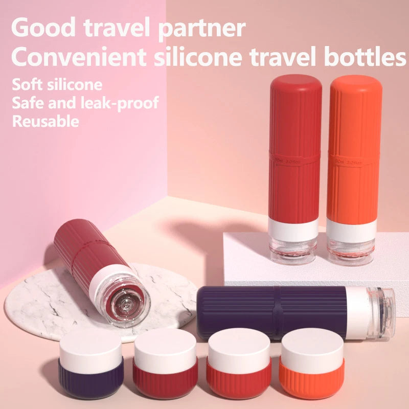 Silicone Travel Toiletry Bottles Set