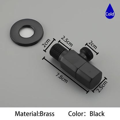 G1/2 Brass Single Outlet Toilet & Bathroom Angle Valve