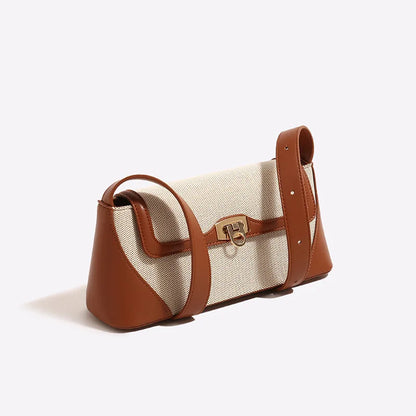 Women’s Color Block Baguette Shoulder Bag