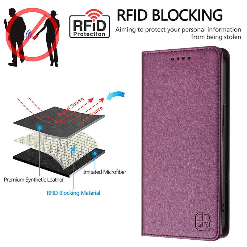 Luxury Wallet Flip Case for Vivo Smartphones