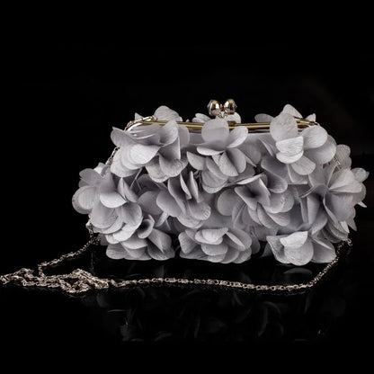 Wedding Dress Floral Clutch Bag