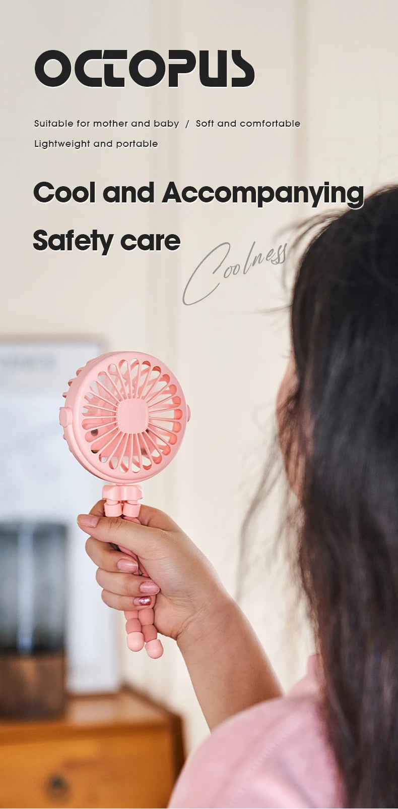 Portable Flexible Tripod Fan