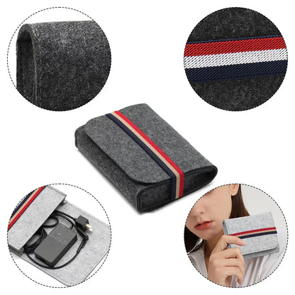 Felt Electronic Accessories Organizer Bag