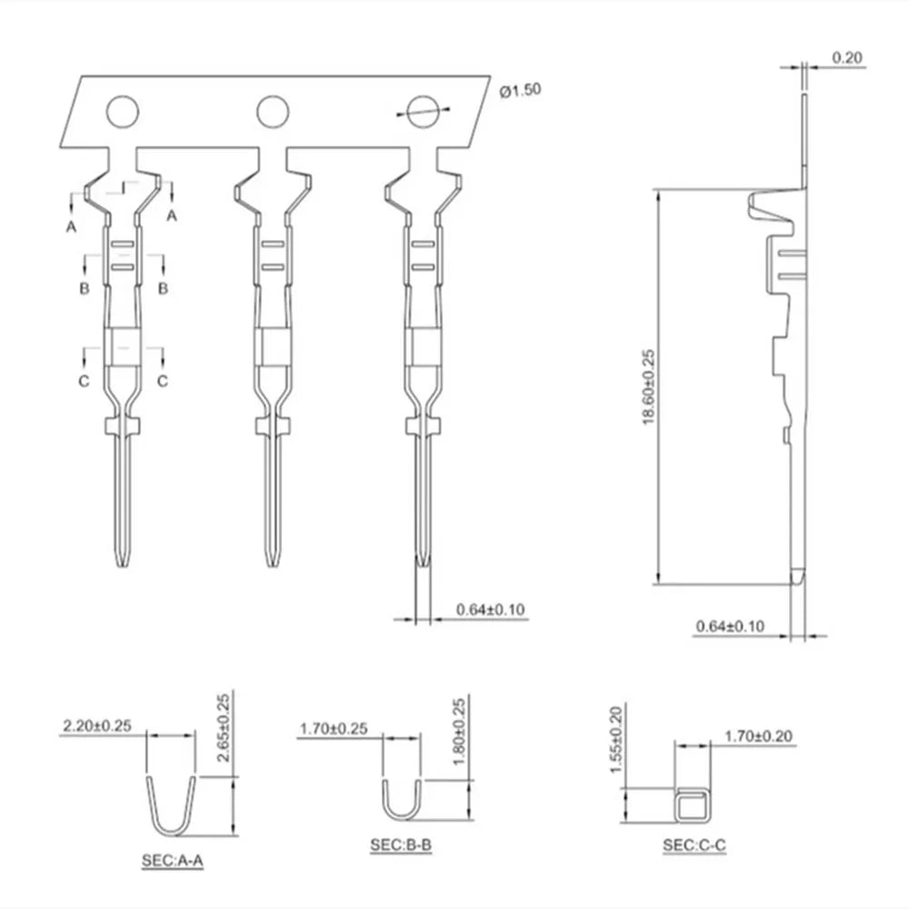 Dupont 2.54mm Jumper Wire Connector Pins