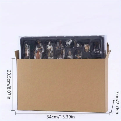 20-Piece Resin Christmas Nativity Figurine Set