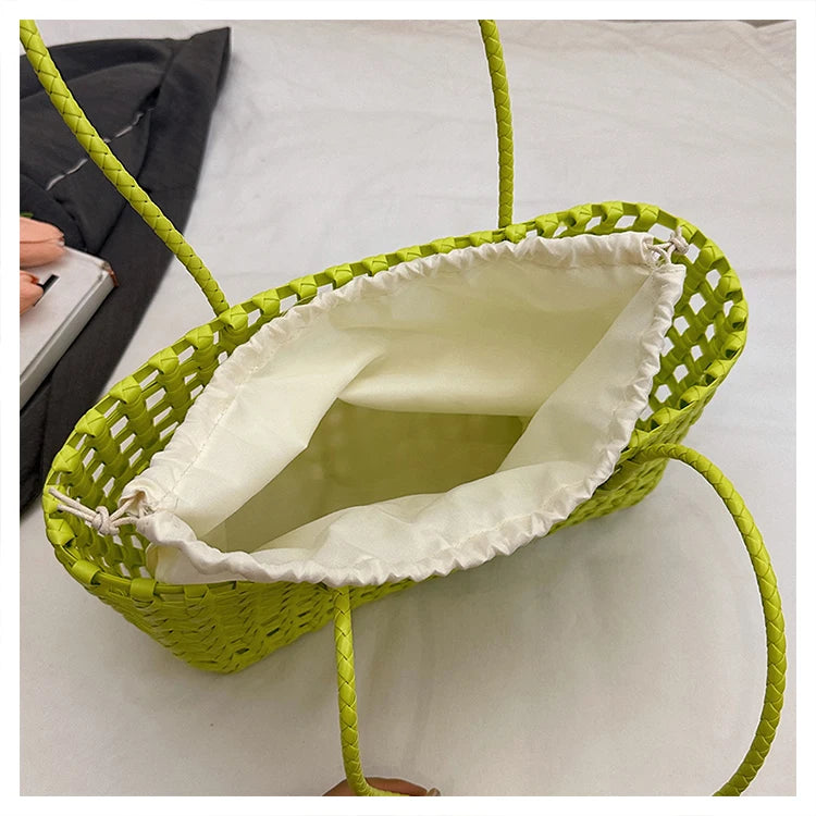 Handwoven Straw Tote Shoulder Bag