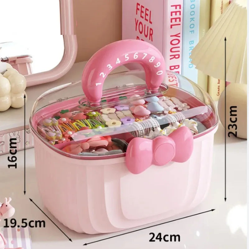 Cute Bow Hair Accessories Storage Box