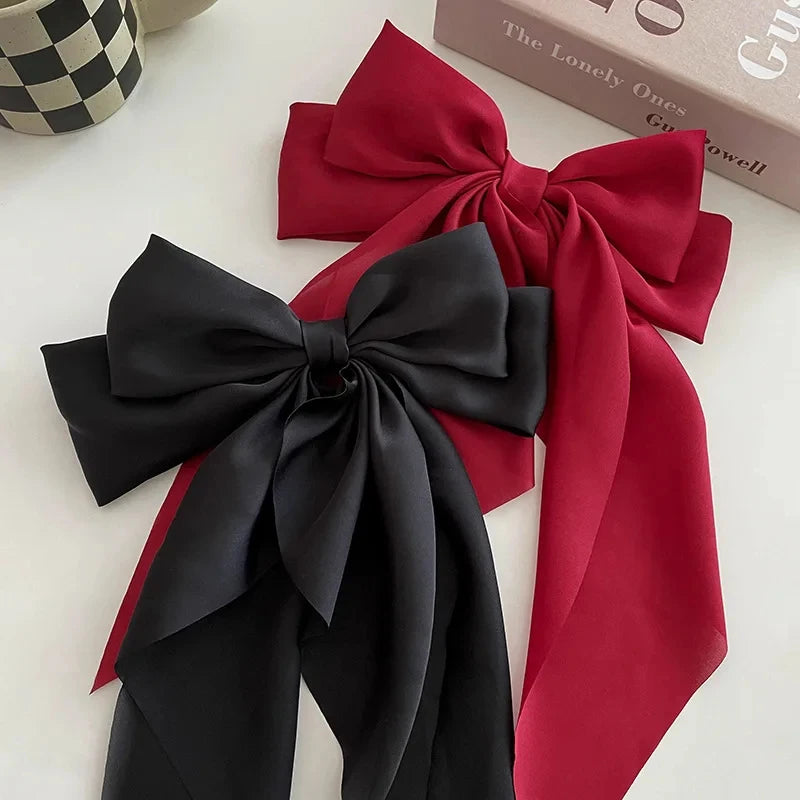 Korean Satin Bowknot Hair Clip