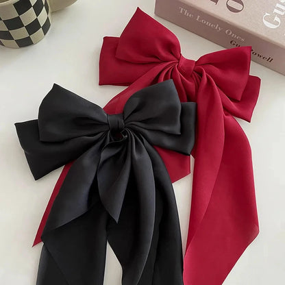 Korean Satin Bowknot Hair Clip