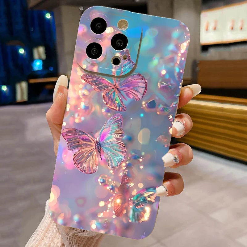 Mobile Phone Case – Oil Painting Pink Rose Flower Phone Case For iPhone