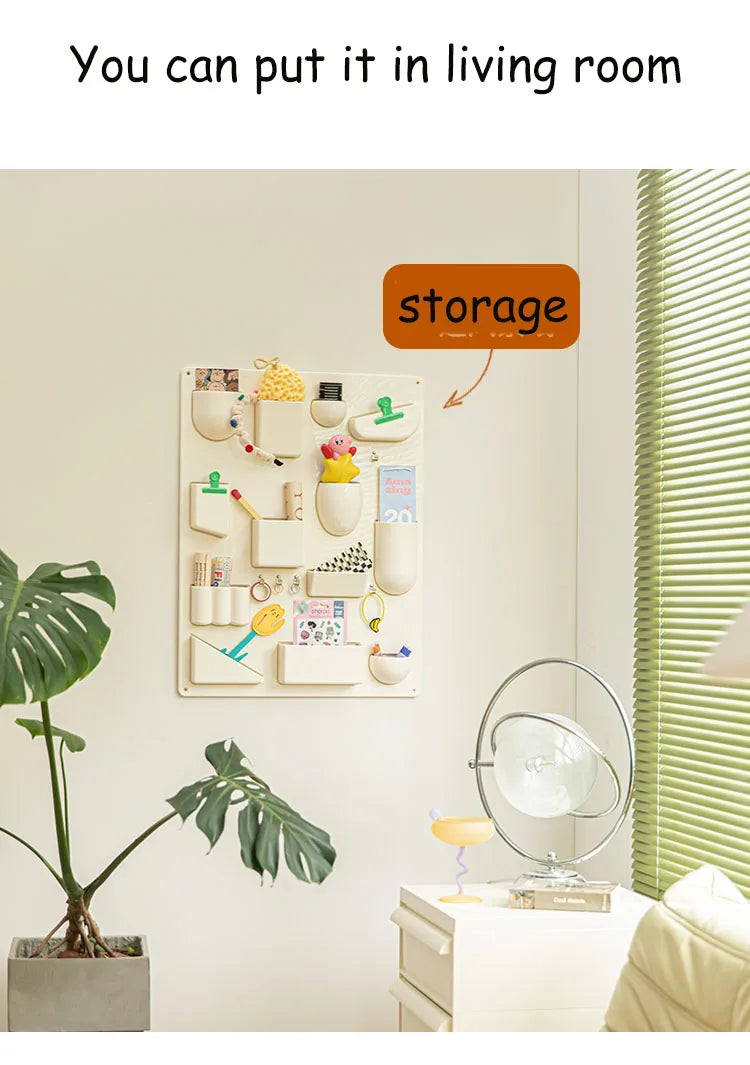 Wall-Mounted Modular Storage Organiser Board