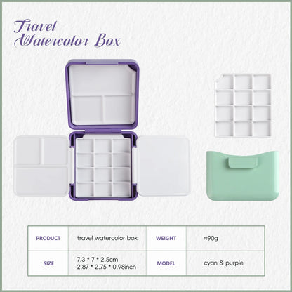 SeamiArt Portable Watercolour Palette Box