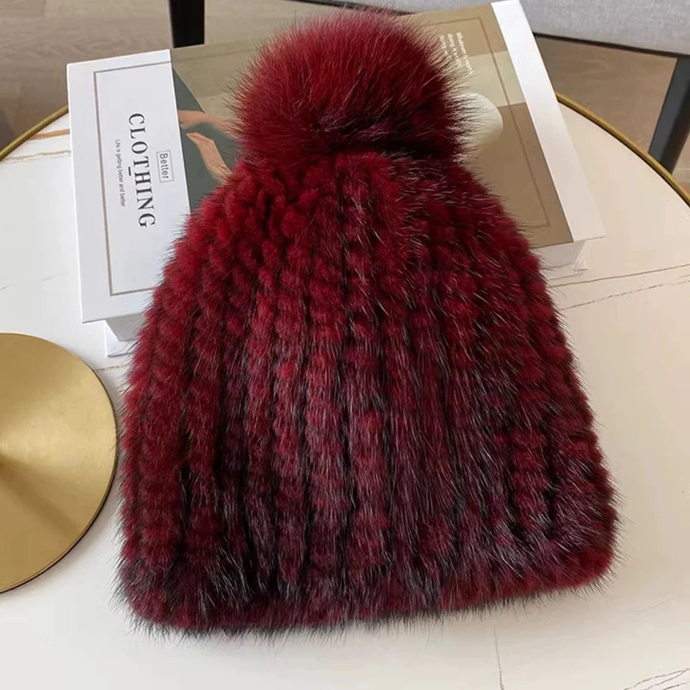 Women’s Natural Mink Fur Winter Hat