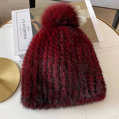 Women’s Natural Mink Fur Winter Hat