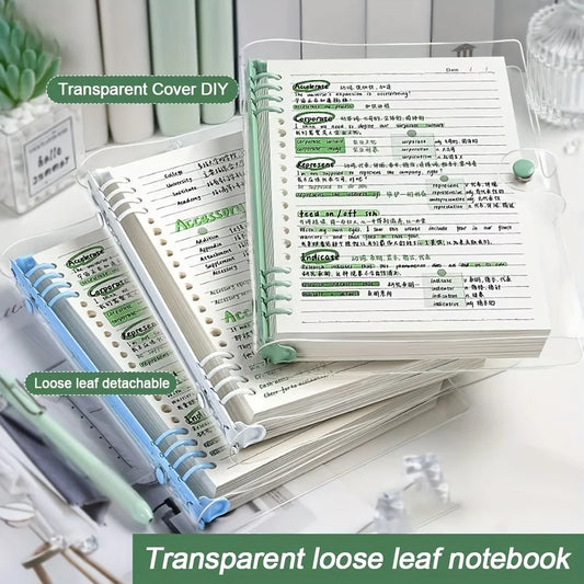 A5 Transparent PVC Binder Notebook