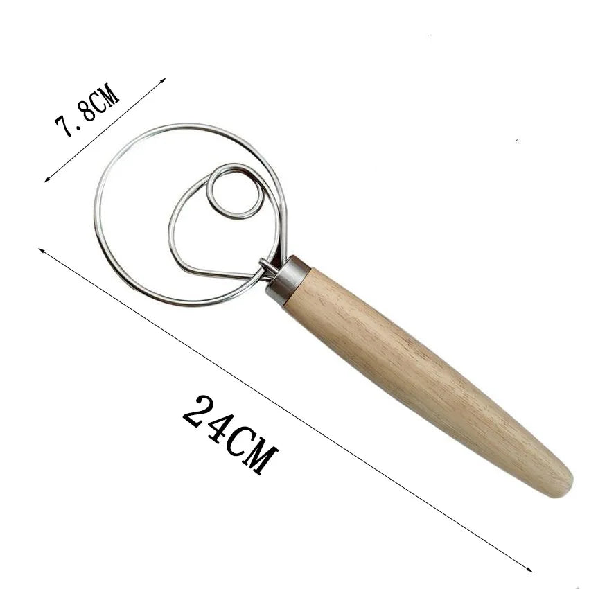 Manual Dough Blender & Flour Mixing Whisk for Baking