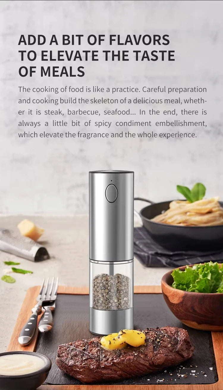 Electric Spice Grinder Set with Charging Base