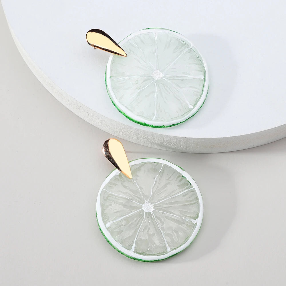 Acrylic Fruit Big Earrings