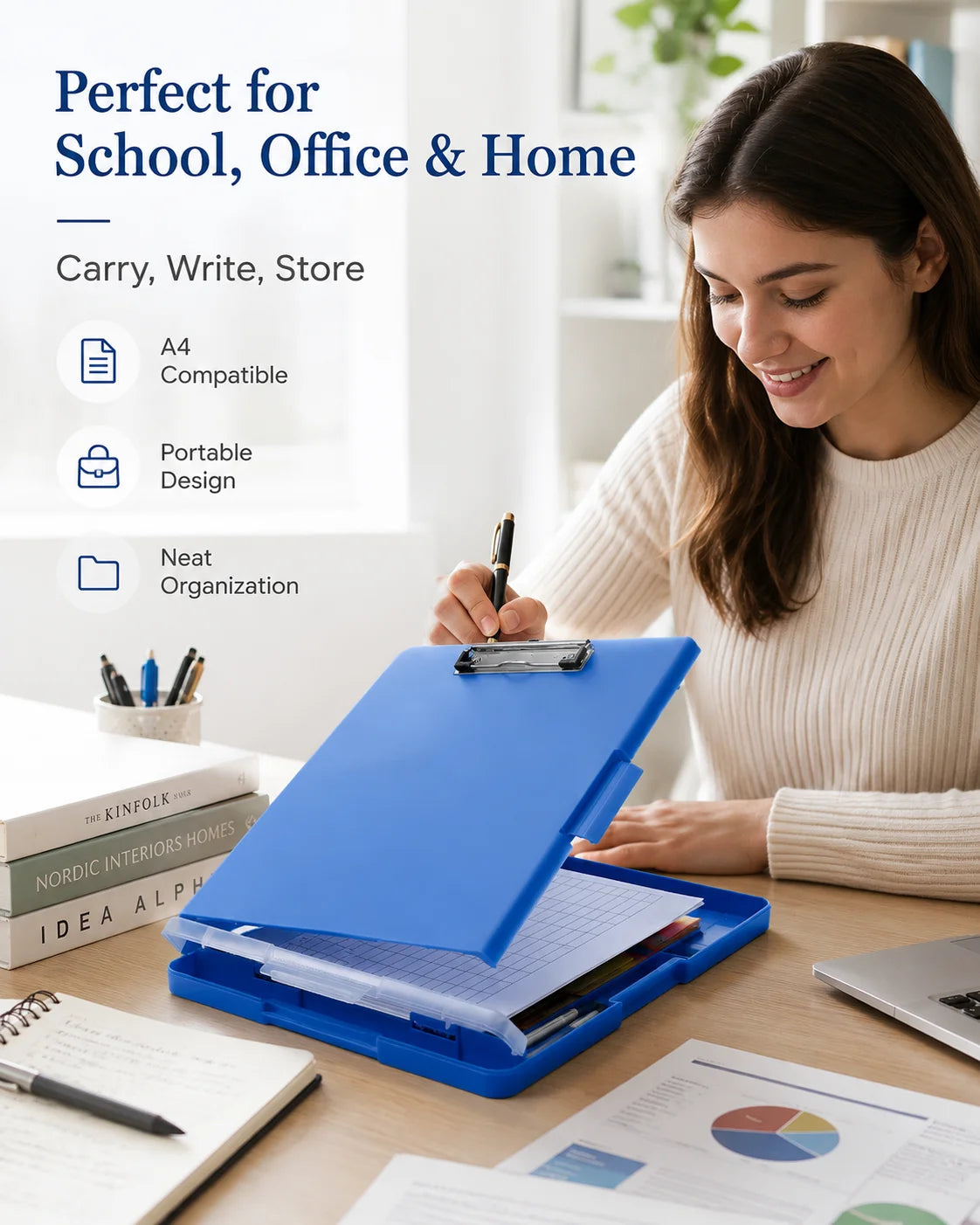 High Capacity Clipboard with Pen Holder