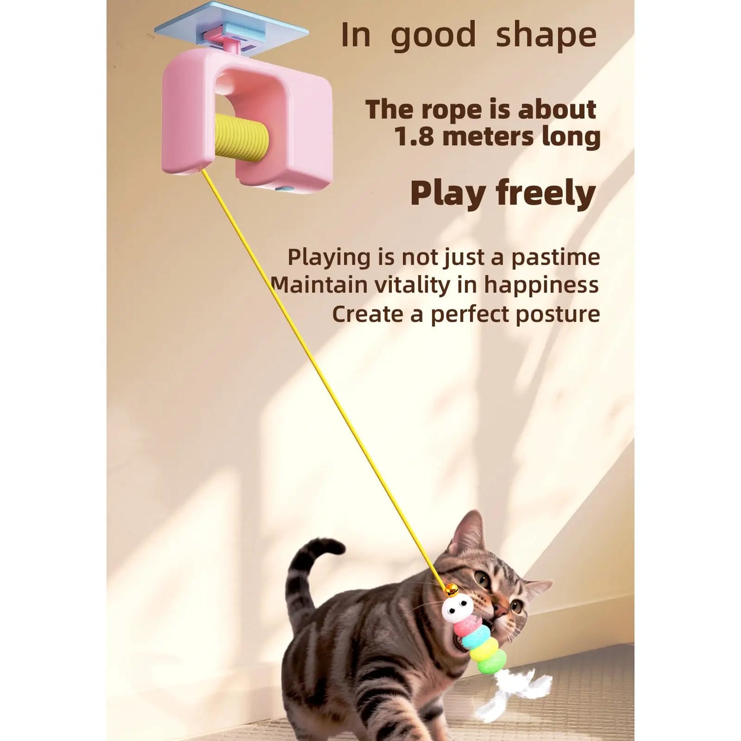 Caterpillar & Flying Bird Interactive Cat Toy