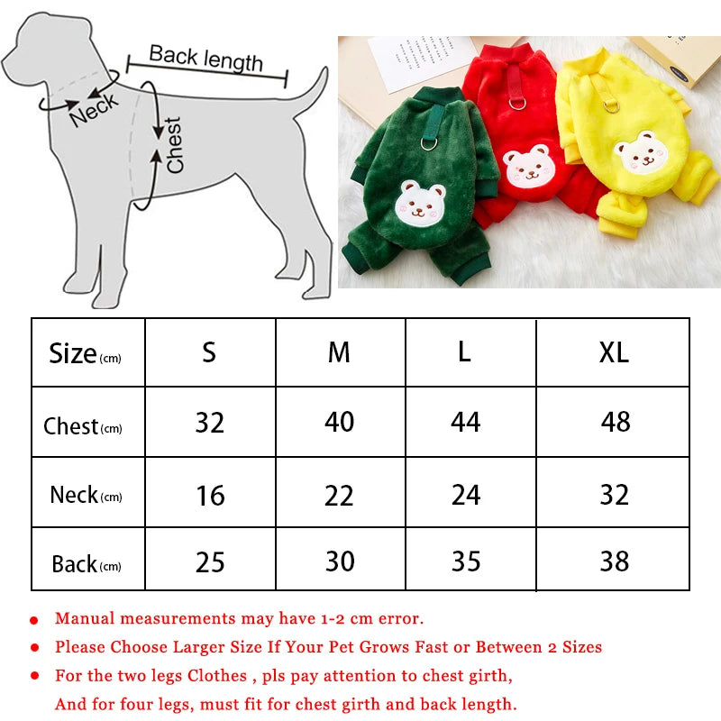 Soft Flannel Dog Jumpsuit