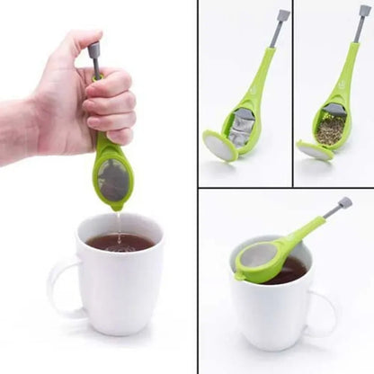 Tea Infuser Spoon with Built-In Plunger