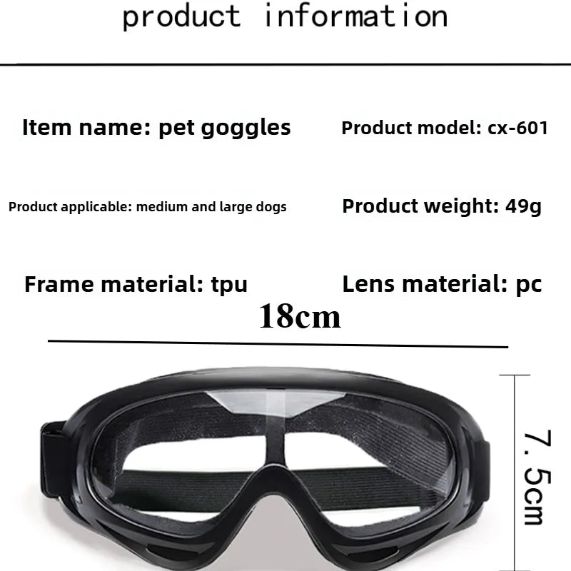 Anti-UV Pet Sunglasses for Outdoor Adventures & Travel