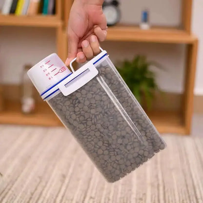 Premium Airtight Pet Food Storage Container with Measuring Cup