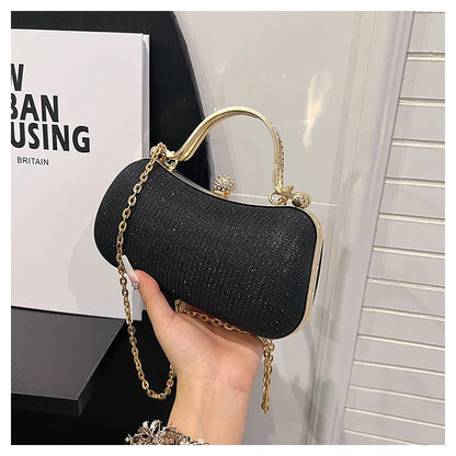 Crystal Studded Barrel Evening Bag