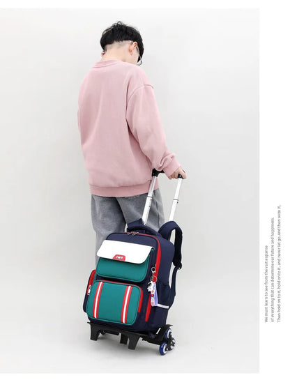 Rolling School Backpack with Wheels for Kids