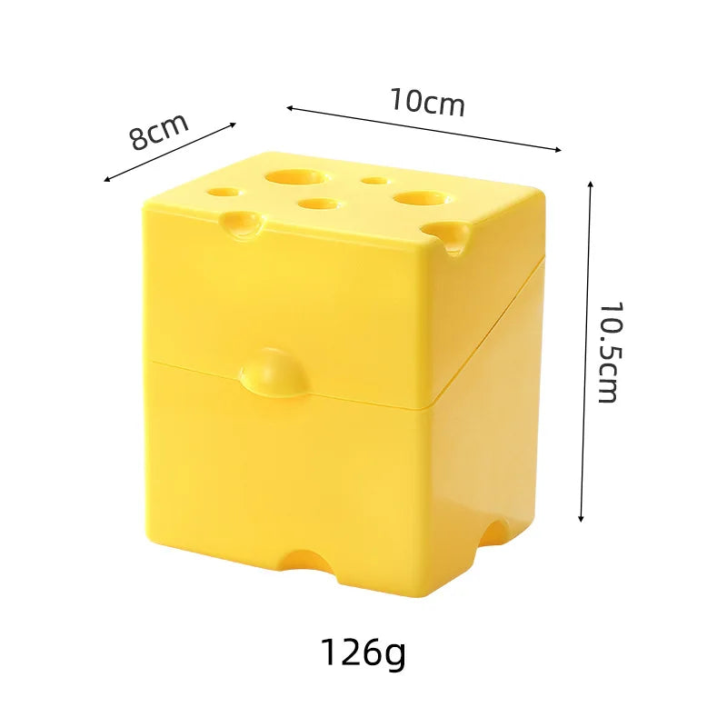 Plastic Cheese Slice Storage Container with Flip-Top Lid