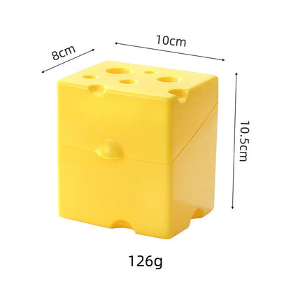 Plastic Cheese Slice Storage Container with Flip-Top Lid