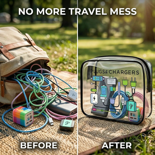 Clear Waterproof Travel Electronics Organizer Pouch