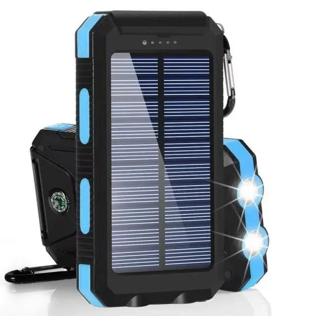 80000mAh Solar Power Bank with LED Flashlight