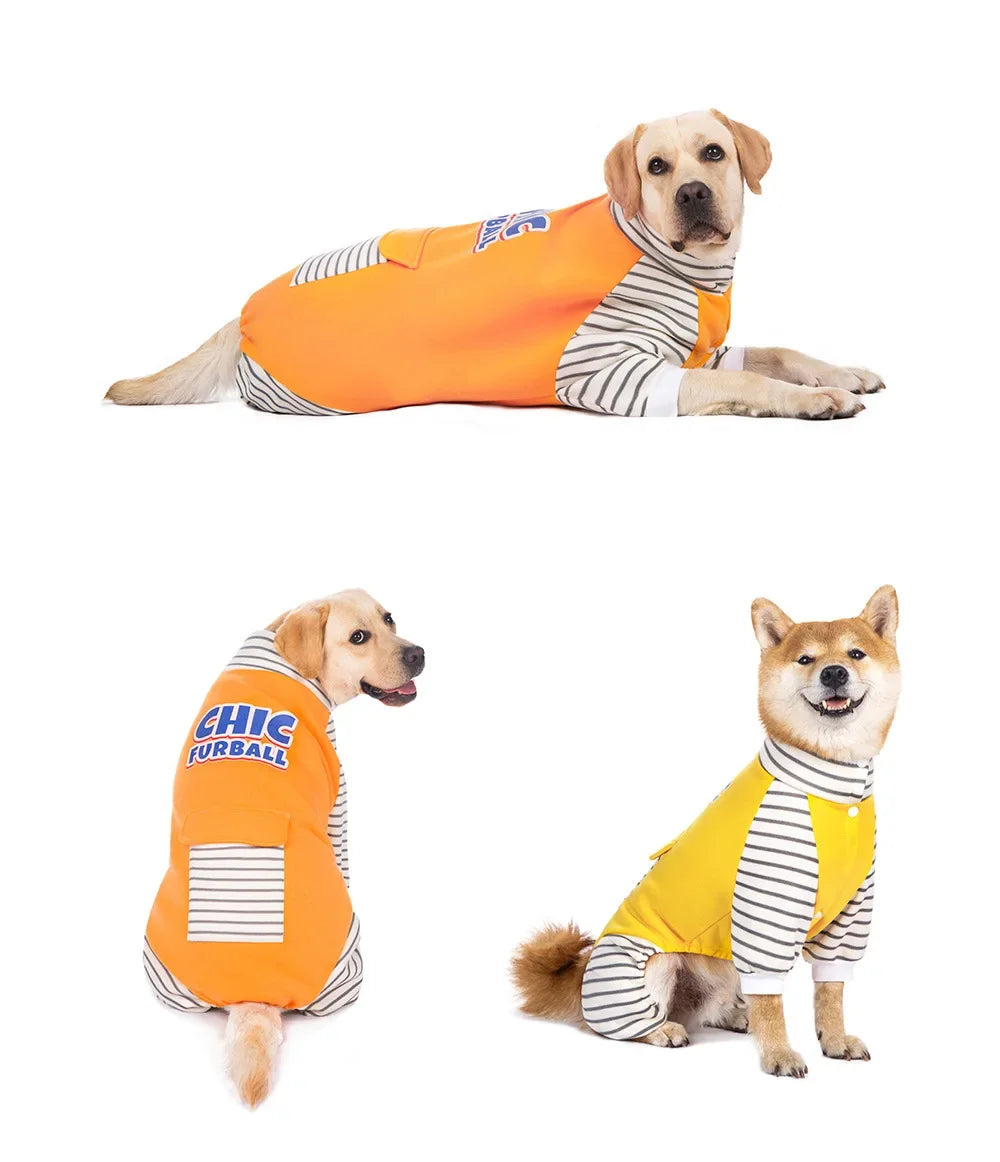 Miss Doggy Warm Turtleneck Dog Pajamas for Large Dogs