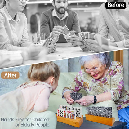 Wooden Playing Card Holder for Card Games