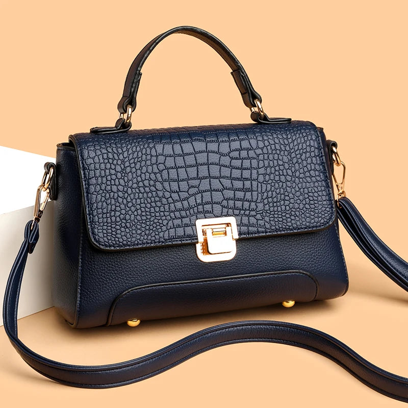 Large Capacity Leather Crossbody Handbag for Women