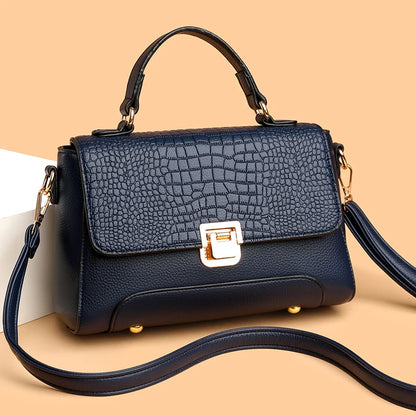 Large Capacity Leather Crossbody Handbag for Women