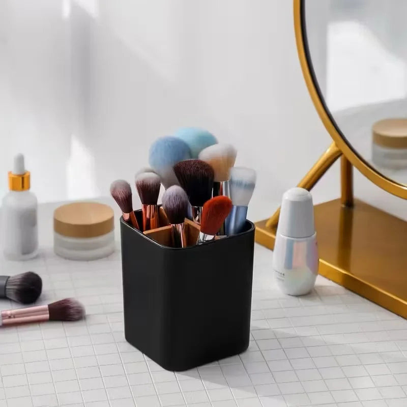 Three-Compartment Bathroom Toothbrush Organizer
