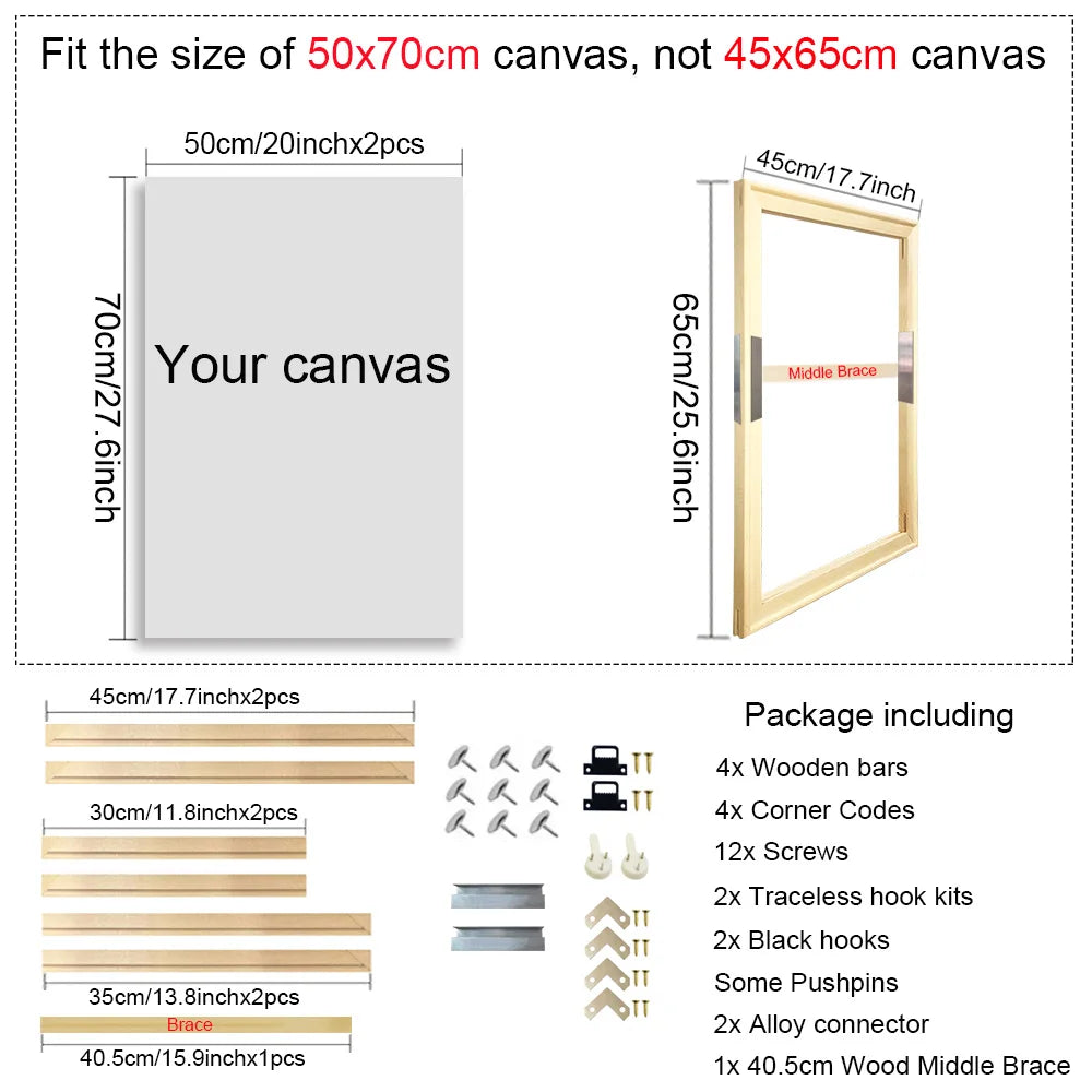 Wooden Canvas Frame for Paintings & Photos