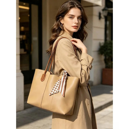 Large Capacity Faux Leather Tote Bag