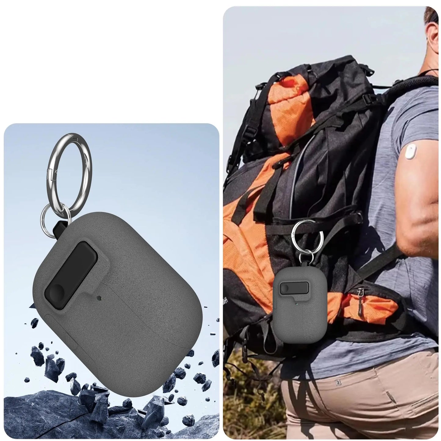 AirPods Pro 3 Protective Case with Secure Lock, Phone Stand & Lanyard