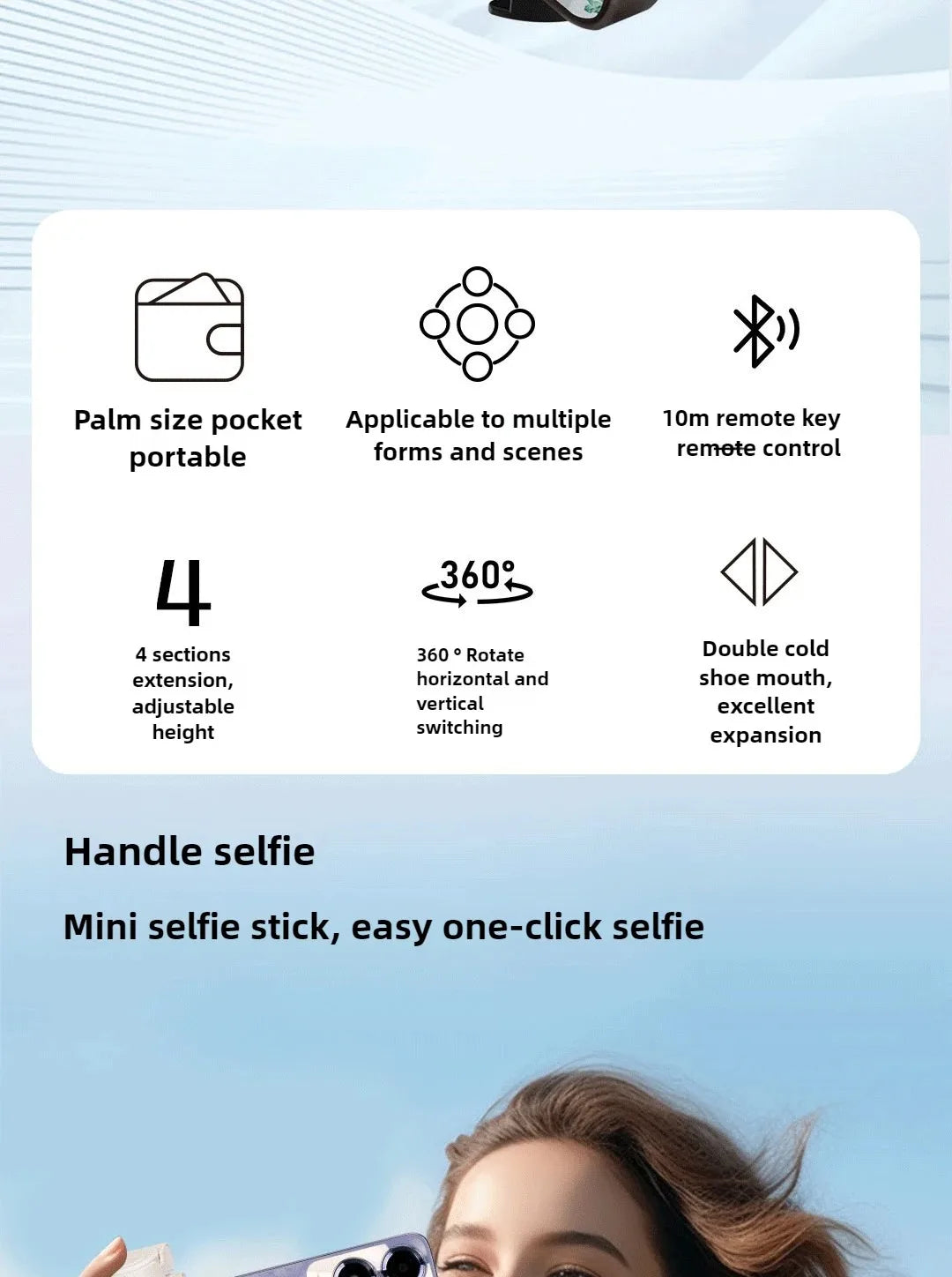 Mini Bluetooth Selfie Stick Tripod