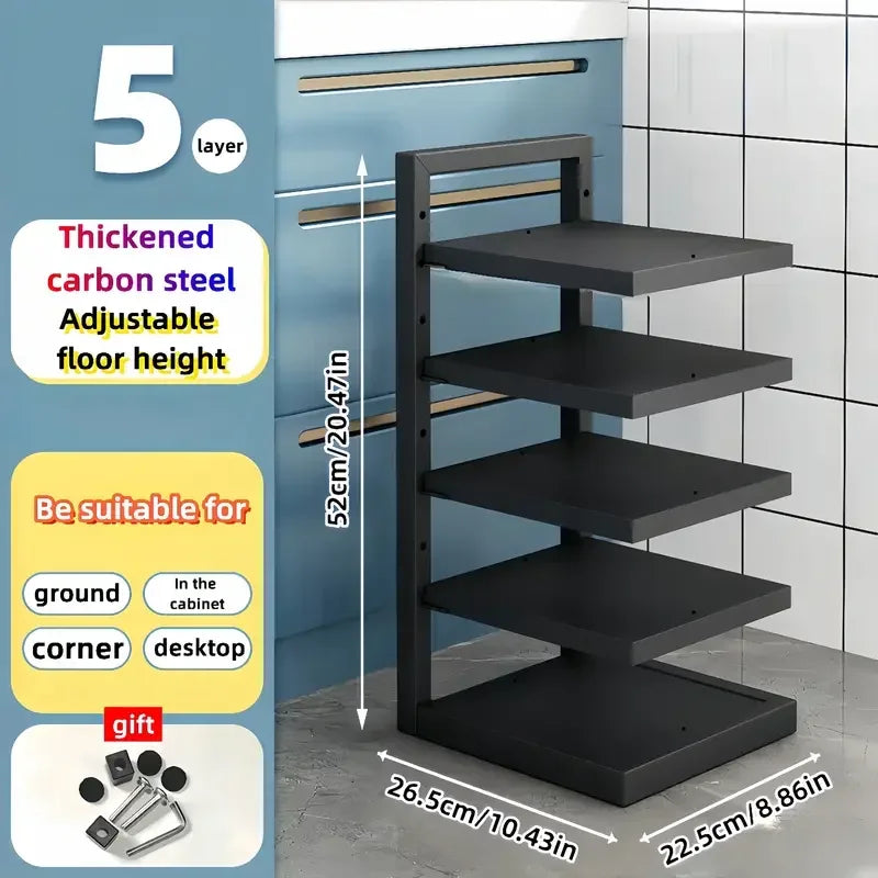 Adjustable Pot & Pan Organizer Rack