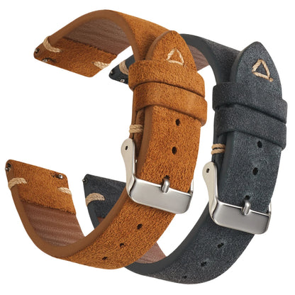 Suede Leather Watch Strap Replacement Band