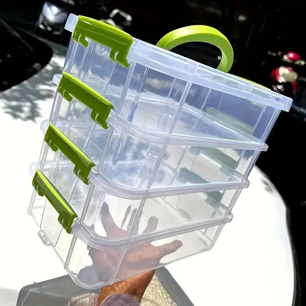 Stackable Transparent Storage Organiser Boxes