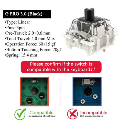 GATERON G Pro V3.0 Mechanical Keyboard Switches