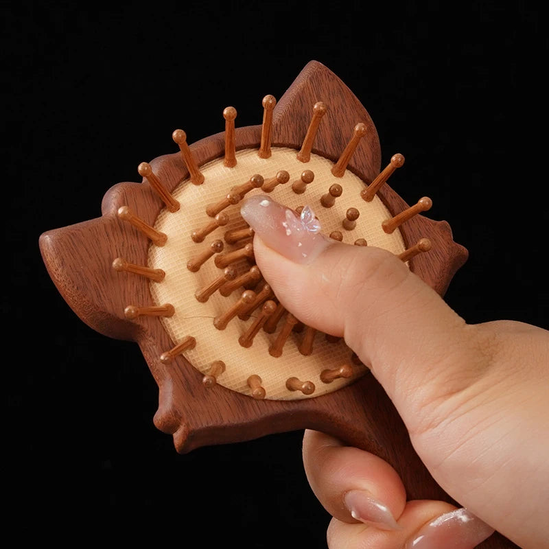 Animal Shape Sandalwood Massage Hair Comb