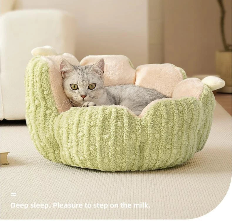 Plush Cactus Pet Nest Bed
